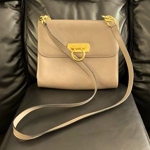 Salvatore Ferragamo Gold Chain Strap Purse